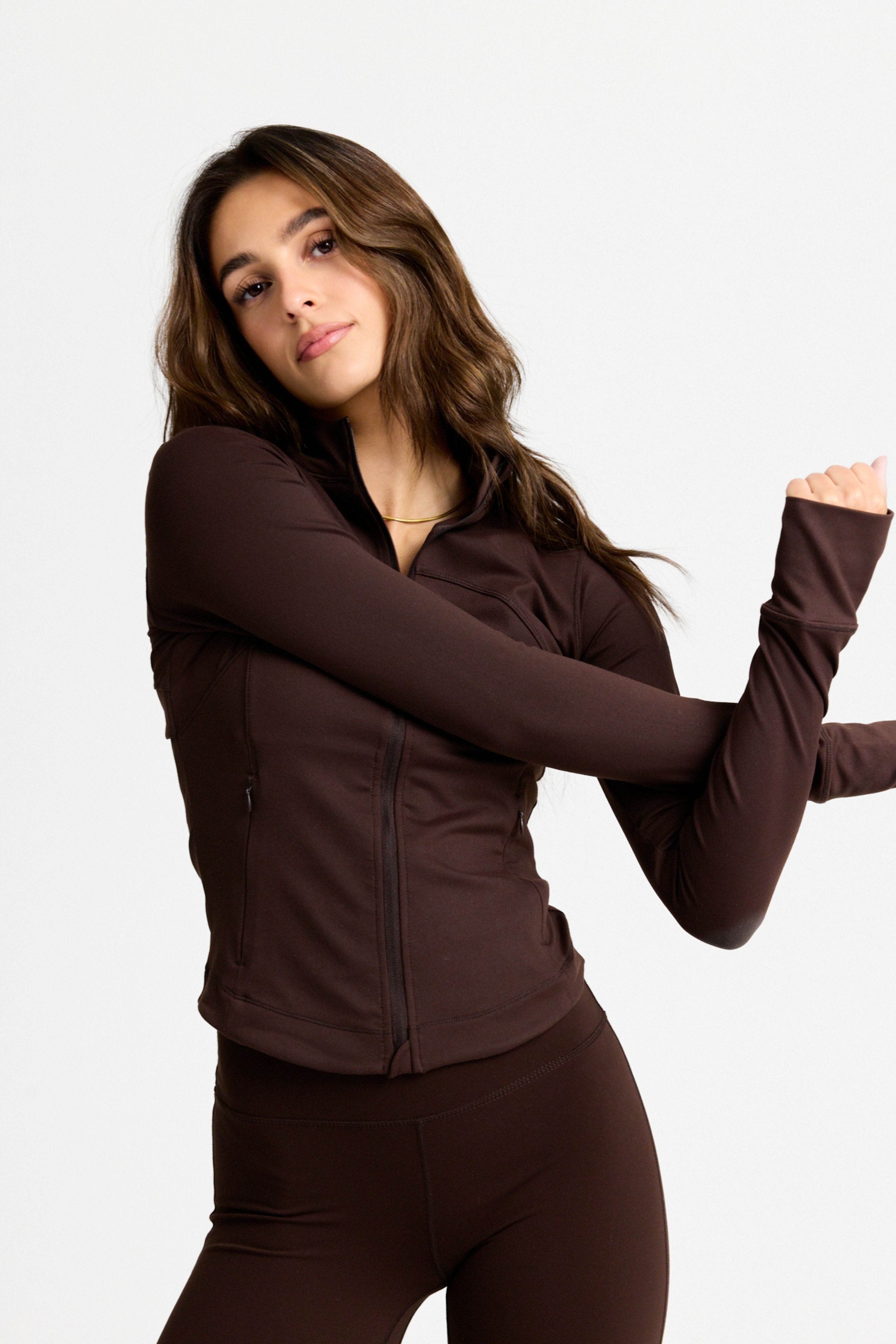 Sculptluxe® Zip Jacket - Espresso